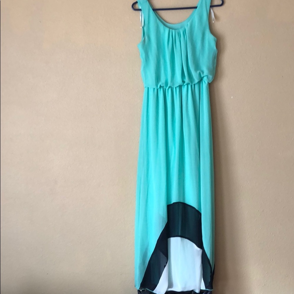 Maxi teal dress